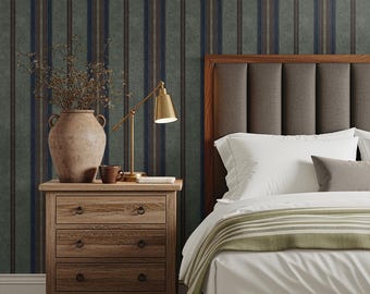 Peel and Stick Wallpaper | Self Adhesive Wallpaper | Striped Peel and Stick | Peel and Stick | Temporary Wallpaper | Vintage Wallpaper