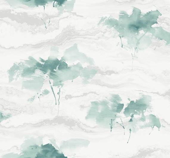 Paint Wallpaper | Abstract Wallpaper | Wallpaper Roll | Watercolor Wallpaper | Art Wallpaper | Contemporary Wallpaper | Gray Wallpaper