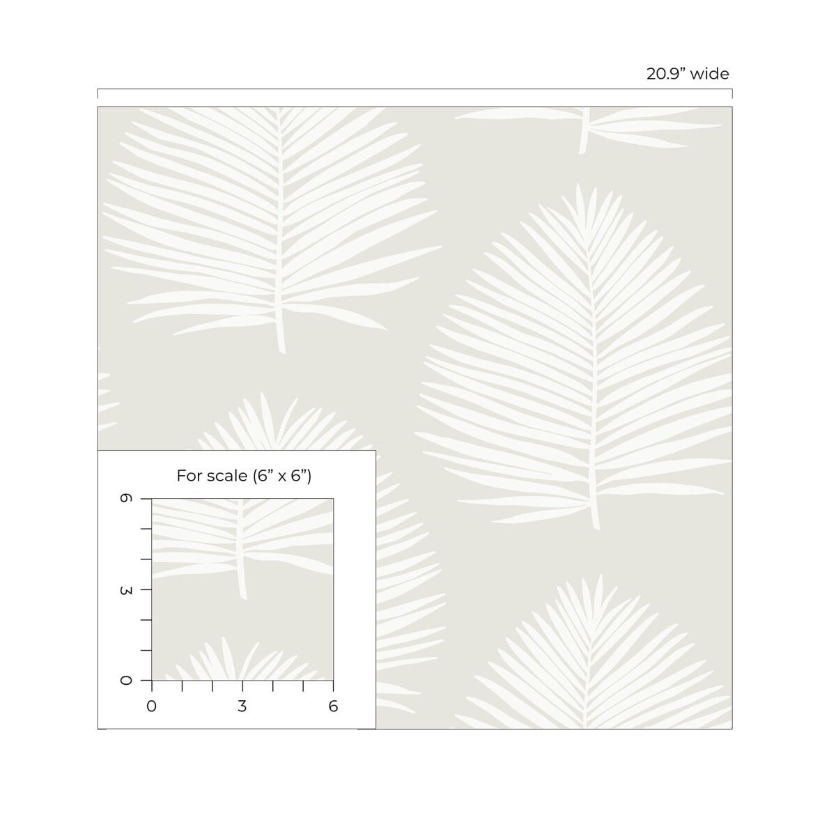 Palm Leaf Peel and Stick Wallpaper Coastal Self Adhesive Neutral Beach ...