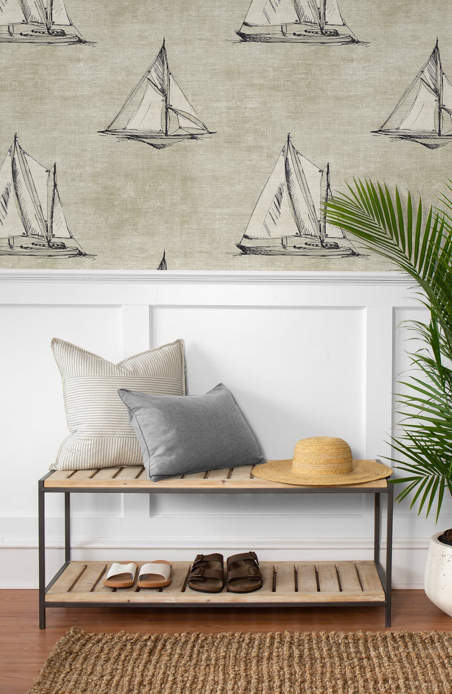 Wallpaper Nautical Wallpaper Boat Wallpaper Beach Etsy