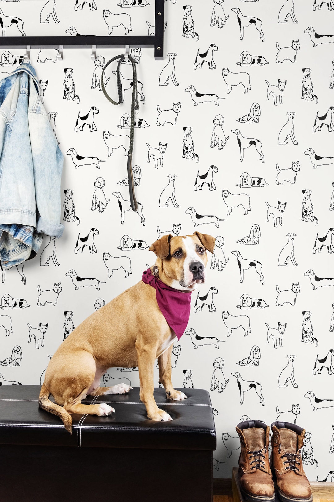 Wallpaper Peel and Stick Wallpaper Peel and Stick Dog Wallpaper Self Adhesive Wallpaper Stacy