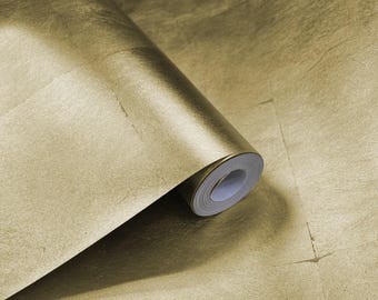 Gold Leaf Metal Wallpaper Luxury Modern Wallcovering Metallic (Unpasted)