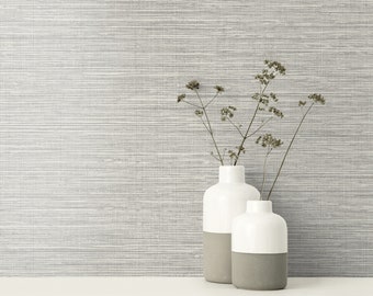 Wallpaper | Beach Wallpaper | Gray Wallpaper | Stringcloth Wallpaper | Faux Wallpaper | Textured Wallpaper | Chic Wallpaper | Wallpaper Roll
