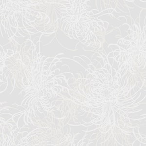Wallpaper | Chic Wallpaper | Art Wallpaper | Metallic Wallpaper | Abstract Wallpaper | Silver Wallpaper | Metallic Plant Wallpaper