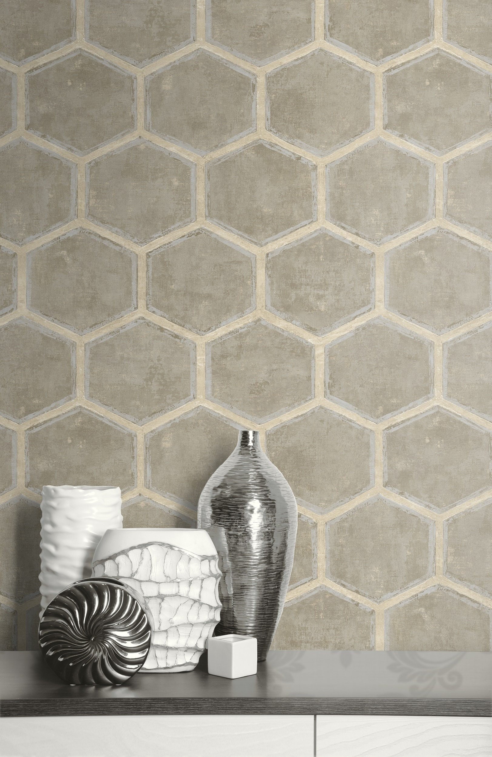 Picture of Wallpaper Geometric Wallpaper Rustic Wallpaper Metallic - Etsy