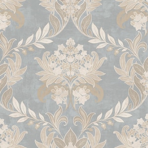 Wallpaper Morris Wallpaper Botanical Wallpaper Vintage Wallpaper Victorian Wallpaper Vintage Decor Damask Wallpaper Wall Decor Silver/Tan