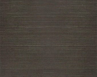 Handmade Brown Sisal Grasscloth Wallpaper | Textured Brown Wallcovering (Unpasted)