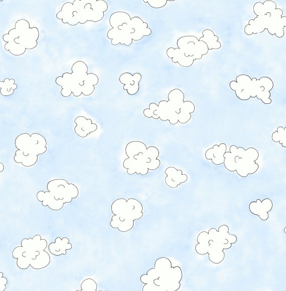 Cloud Wallpaper Nursery Wallpaper Sky Wallpaper | Etsy