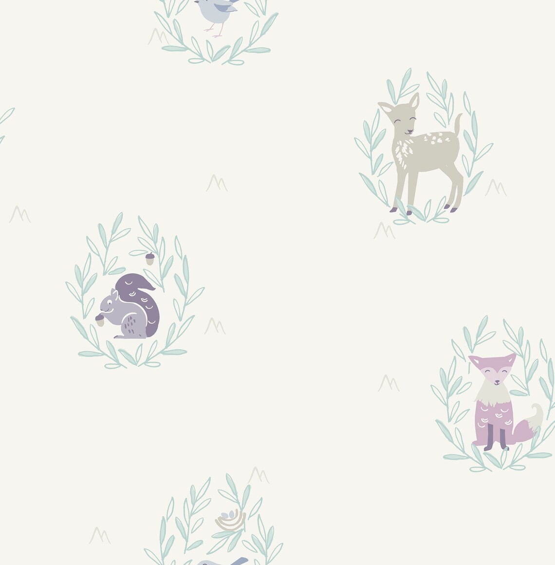 Animal Wallpaper Nursery Wallpaper Kids Wallpaper Etsy