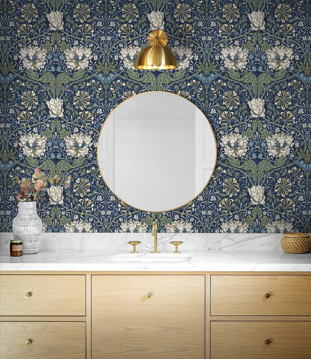 Floral Wallpaper Wallpaper Botanical Wallpaper Vintage Wallpaper ...