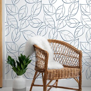 Behang | Bladbehang | Peel-and-Stick-behang | Zelfklevende peel-and-stick | Schil en plak | Tijdelijk behang | Botanische muur afbeelding 2
