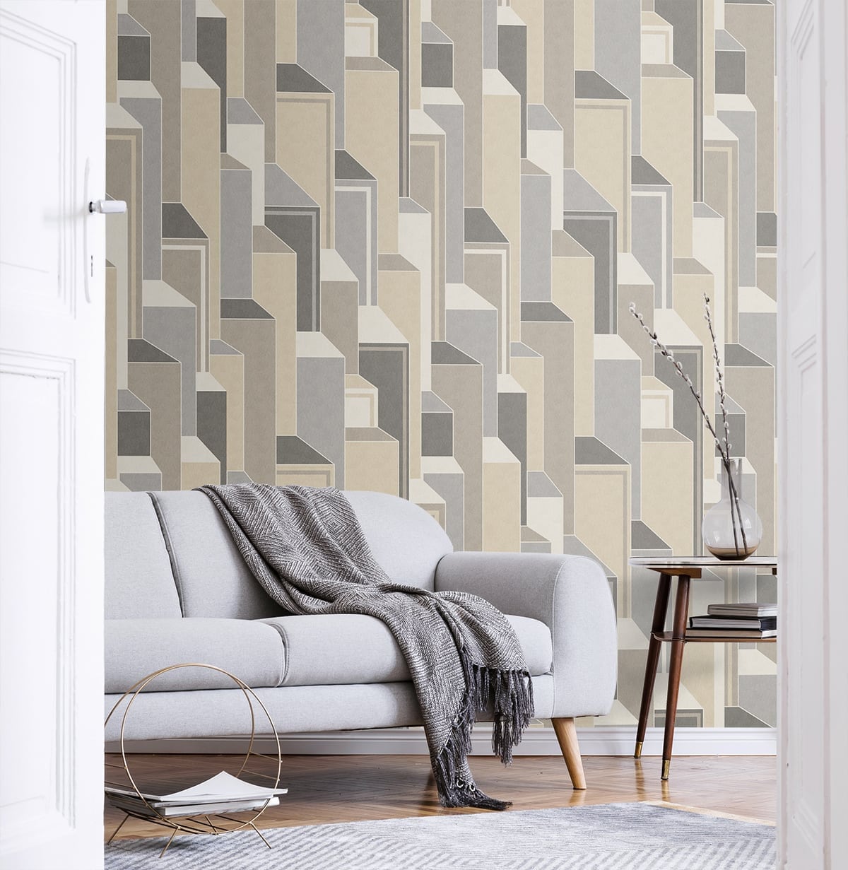Wallpaper Geometric Wallpaper Art Deco Wallpaper Deco Etsy