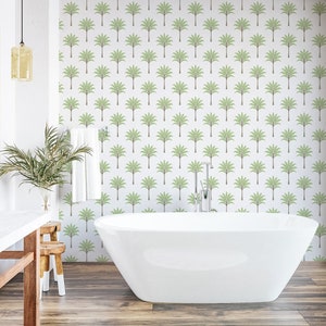 Peel and Stick Wallpaper / Papel tapiz autoadhesivo / Palm Peel and Stick / Peel and Stick / Papel tapiz temporal / Tropical Peel Stick