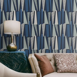 Wallpaper | Abstract Wallpaper | Geometric Wallpaper | Black Wallpaper | Designer Wallpaper | 70s Wallpaper | Modern Wallpaper | Art