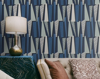 Wallpaper | Abstract Wallpaper | Geometric Wallpaper | Black Wallpaper | Designer Wallpaper | 70s Wallpaper | Modern Wallpaper | Art