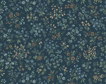 Blue Peel and Stick Wallpaper Floral Self Adhesive Wallcovering Temporary Renter Friendly