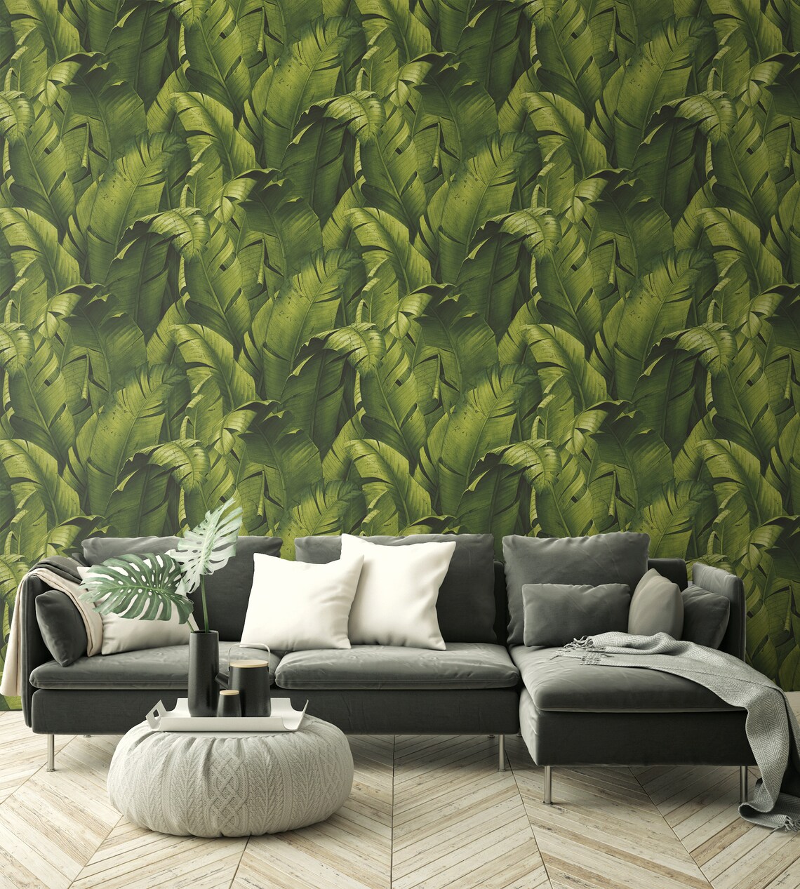 Peel and Stick Green Wallpaper Wallpaper Removable Etsy