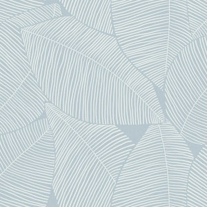 Bladbehang | Behang | Magnoliabehang | Blauw behang | Strandbehang | Magnoliablad | Kustbehang | Magnolia-behang