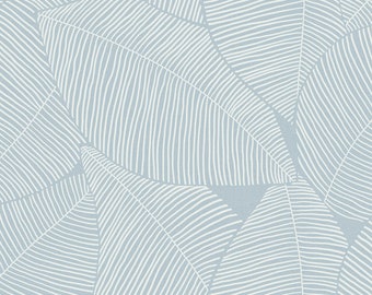 Leaf Wallpaper | Wallpaper | Magnolia Wallpaper | Blue Wallpaper | Beach Wallpaper | Magnolia Leaf | Coastal Wallpaper | Magnolia Wallpaper