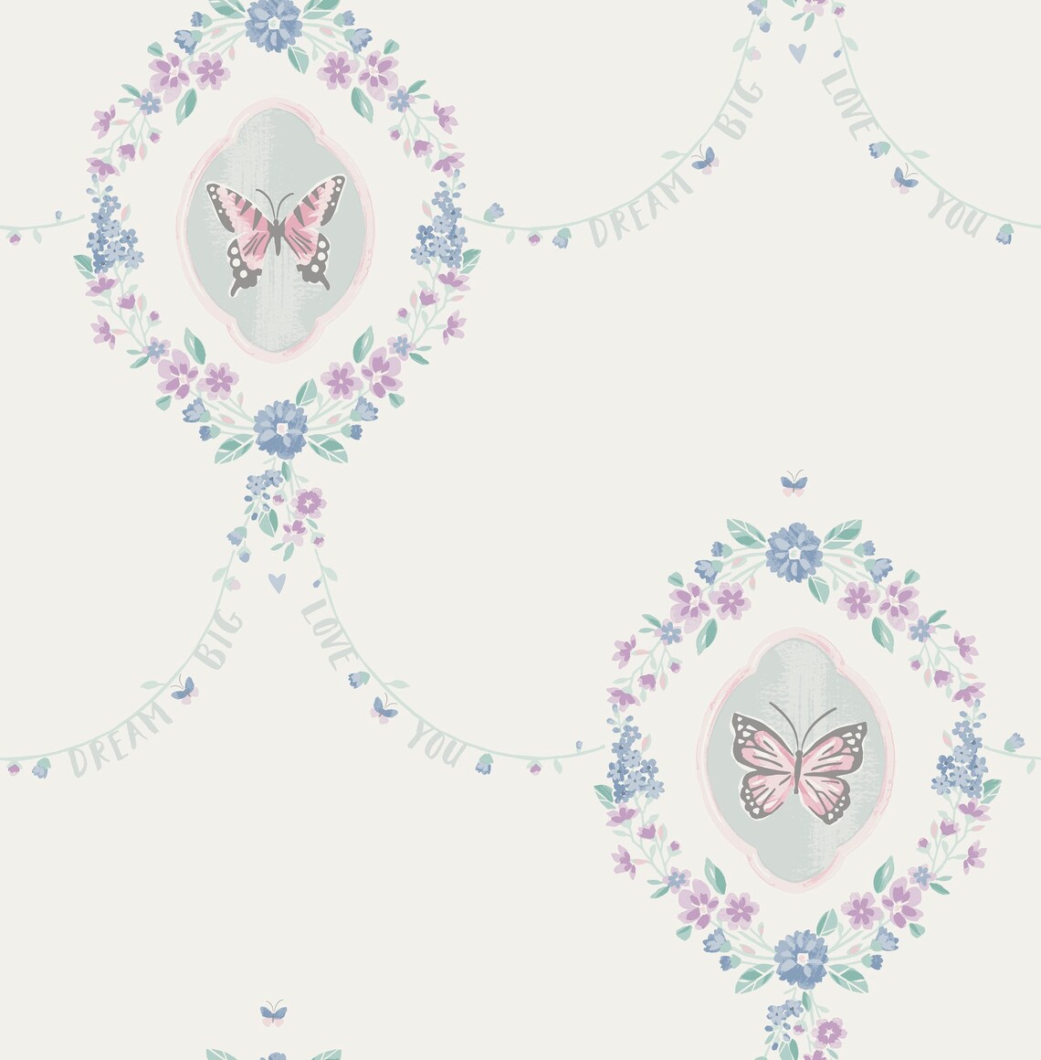 Butterfly Wallpaper / Nursery Wallpaper / Kids Wallpaper / Etsy