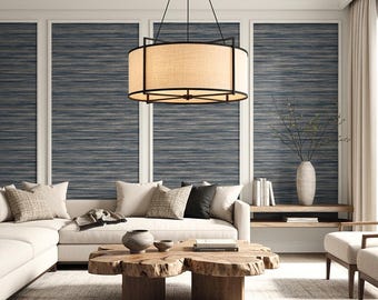 Textured Faux Grasscloth Vinyl Wallpaper | Modern Abstract Organic Design