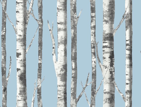 Wallpaper Tree Wallpaper Birch Wallpaper Forest | Etsy