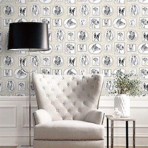 Dog Peel and Stick Wallpaper | Dog Wallpaper | Self Adhesive Wallpaper | Peel and Stick | Graphic Wallpaper | Dog Peel Stick | Decor