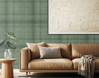 Textured Linen Vinyl Wallpaper | Modern Abstract Organic Design