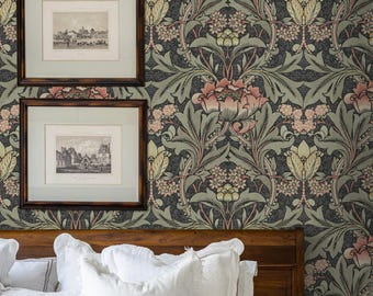 Peel and Stick Wallpaper | Self Adhesive Wallpaper | Botanical Peel and Stick | Peel and Stick | Temporary Wallpaper | William Morris