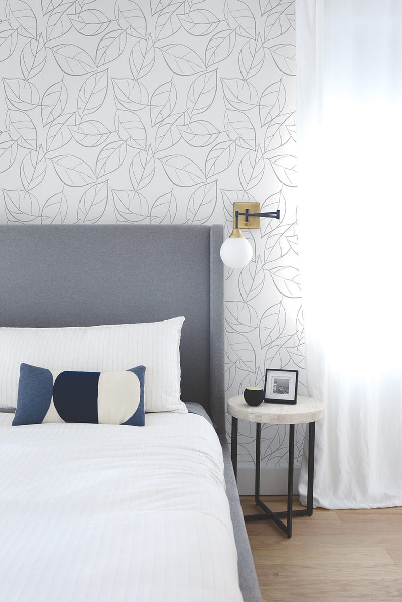 Behang | Bladbehang | Peel-and-Stick-behang | Zelfklevende peel-and-stick | Schil en plak | Tijdelijk behang | Botanische muur afbeelding 8