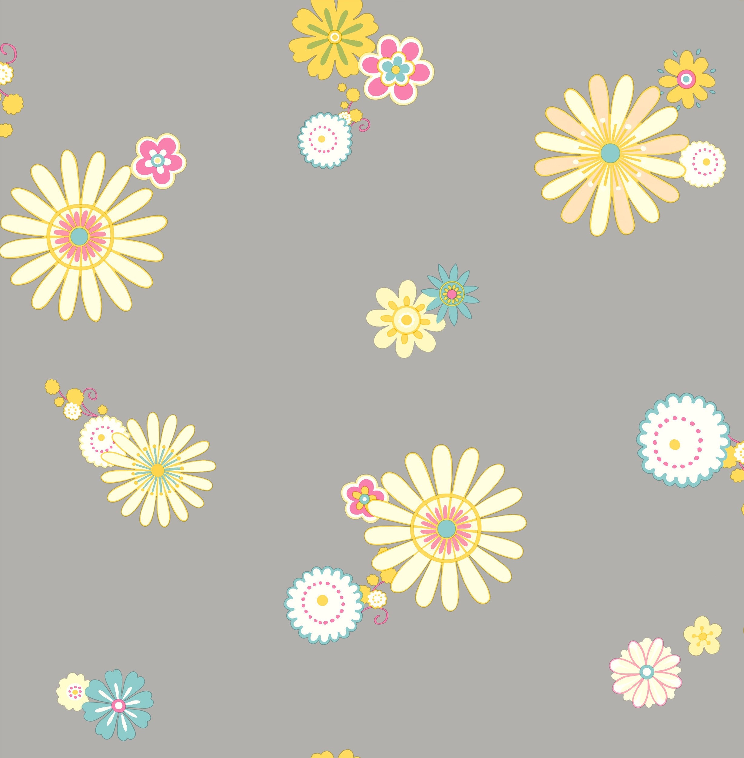 Nursery Wallpaper Kids Wallpaper Flower Wallpaper | Etsy