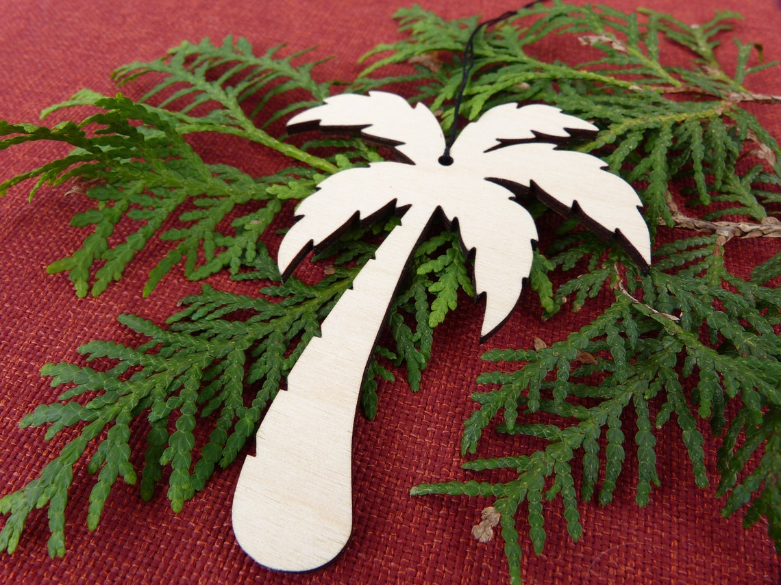 Palme Ornament lasergeschnittene baltische Birke hängende | Etsy