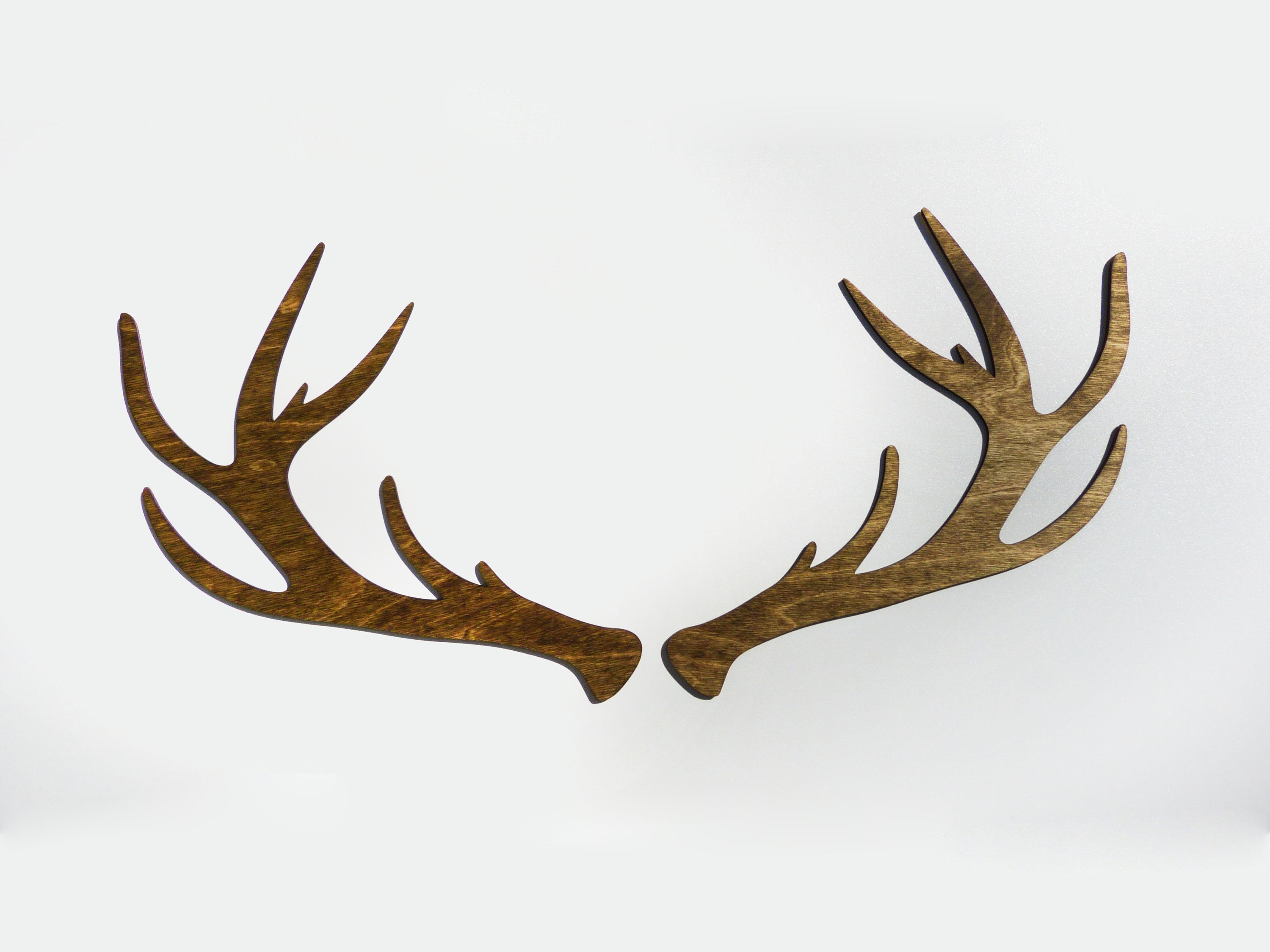 Wooden Antlers Laser Cut Wall Art Deer Moose Elk Reindeer | Etsy