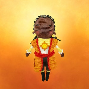 Crochet doll, Salim the Sun boy, pattern / diy crochet doll, fantasy