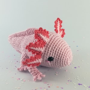 Crochet pattern axolotl, amigurumi pdf digital download