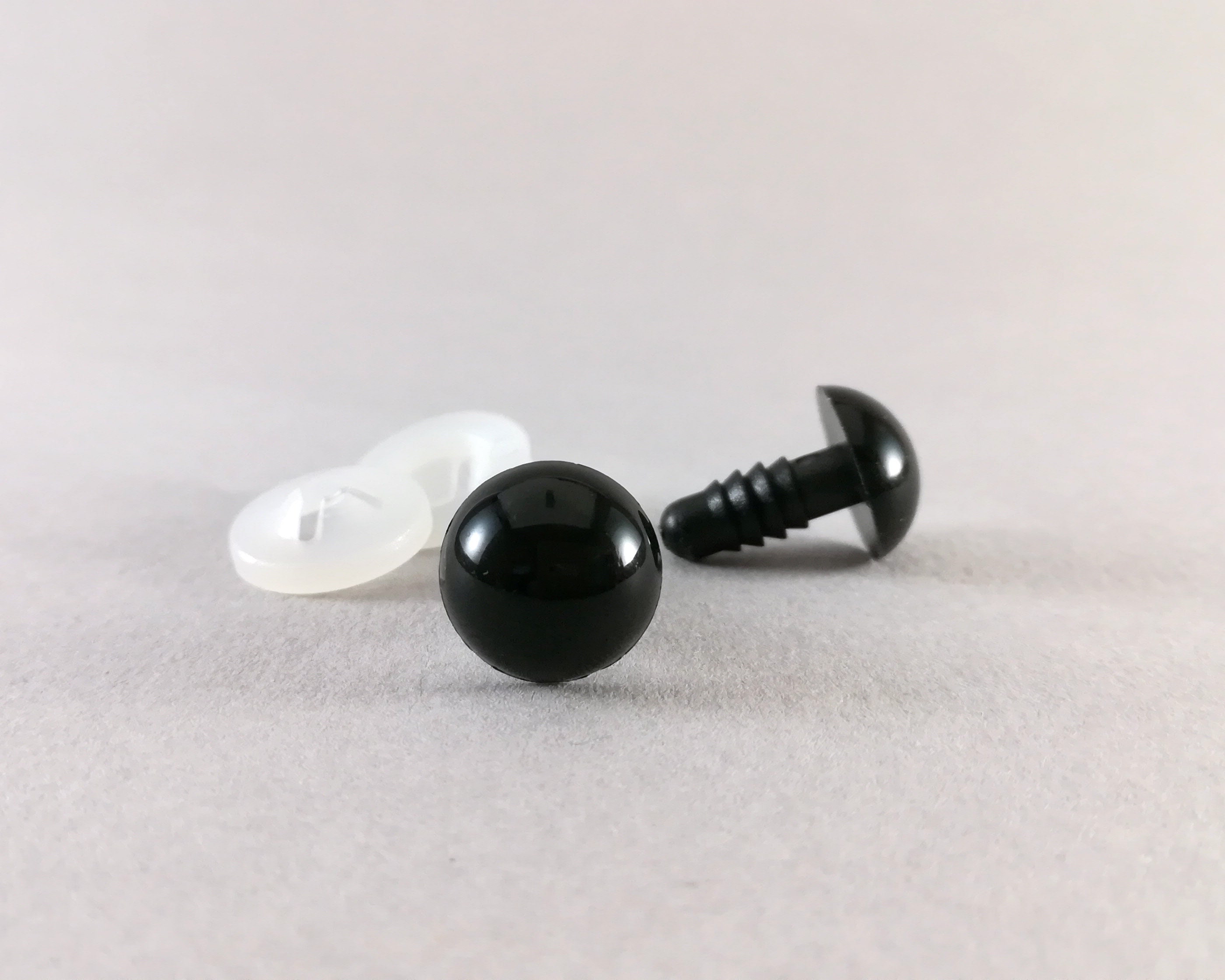 Puppet Eyes 24 Mm Safety Eyes 8 Mm Black Pupil One Pair of White Eyes With  Safety Posts 