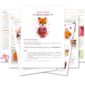Amigurumi fox,Hana the fox, amigurumi pattern / diy crochet doll image 2