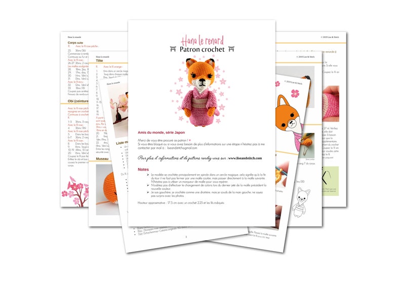 Amigurumi fox,Hana the fox, amigurumi pattern / diy crochet doll image 2