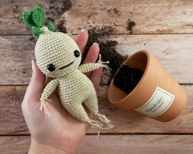 Crochet kit mandrake, amigurumi DIY imagem 5