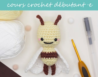 Beginner crochet course, bee amigurumi tutorial, crochet guide for future crochet addicts, right-handed and left-handed