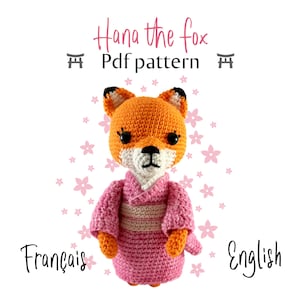 Amigurumi fox,Hana the fox, amigurumi pattern / diy crochet doll