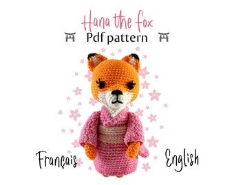 Amigurumi fox,Hana the fox, amigurumi pattern / diy crochet doll