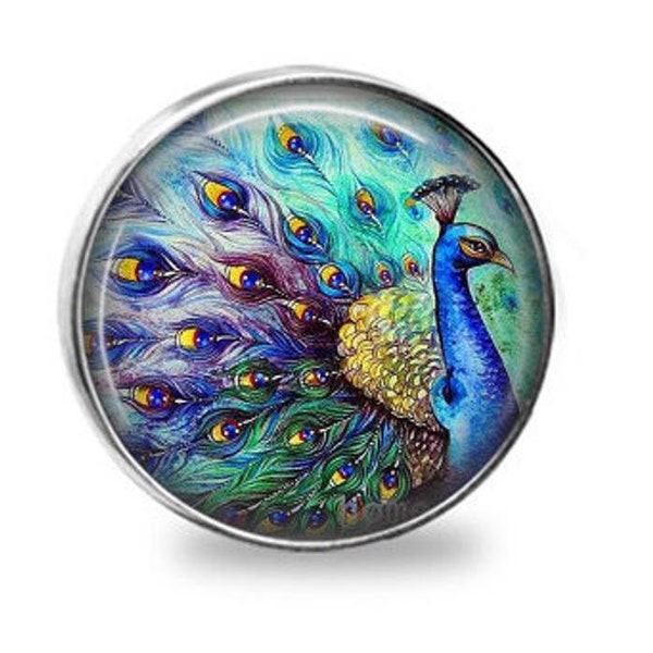 Gorgeous Peacock Blue Green Aqua Nickel Silver GLASS Cabinet Drawer bifold closet door Knob Pulls Also in Gold or Brass