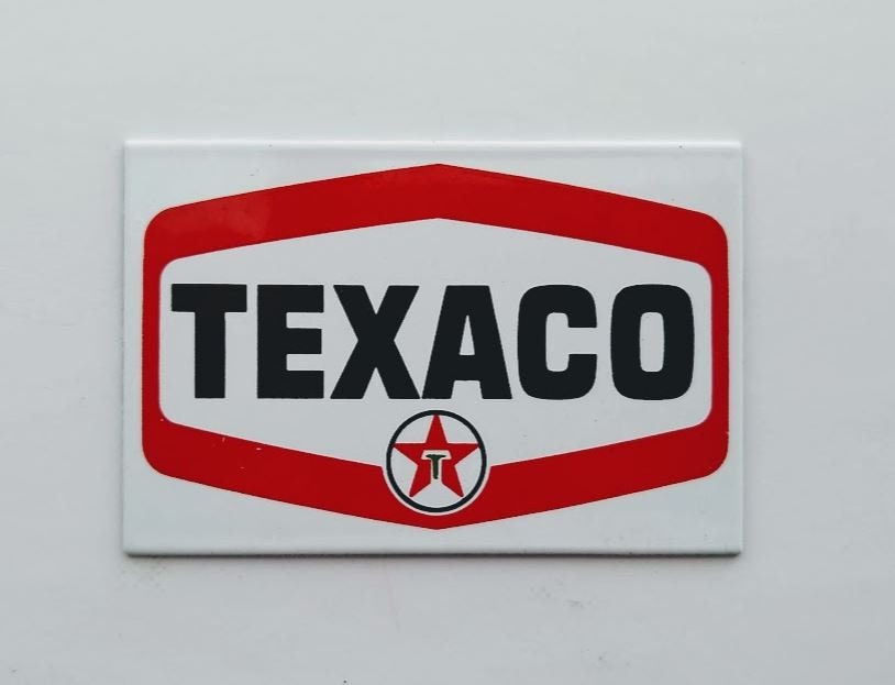Texaco Gasoline Motor Oil F1 Trompe L'Oeil Reflective Sticker