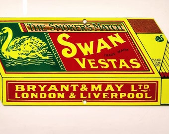 Antique Swan Vestas Match Box Bryant & May London - Etsy UK