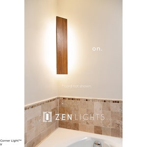 30&quot; Corner Light™ (x1) Mahogany RTS zen zenlight indoor lighting wall sconce fixture modern