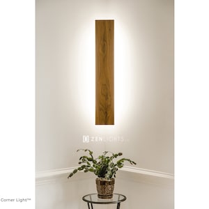 30&quot; Corner Light™ (x1) Walnut RTS zen Zenlight indoor lighting wall sconce fixture modern