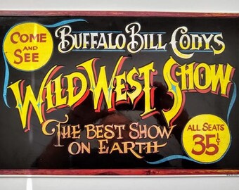 Buffalo Bills Wild West Rough Riders Vintage Circus Poster - Vintage ...