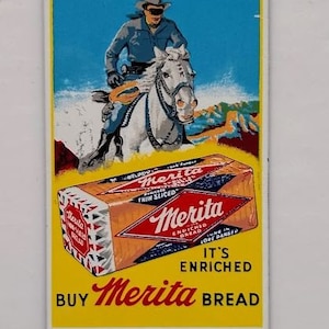 Vintage Merita Metal Bread Sign - Etsy