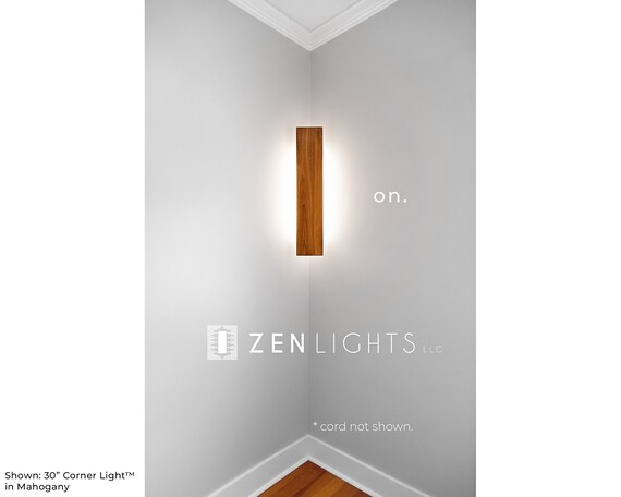 30 Corner Light X1 Mahogany Rts Zen Zenlight Indoor 30 Corner Light X1 Mahogany Rts Zen, Corner Light Fixture